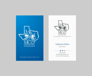 Business Card Design by INDIAN_Ashok for MC K9 Training | Design: #21200573