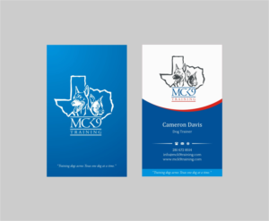 Business Card Design by INDIAN_Ashok for MC K9 Training | Design: #21200574