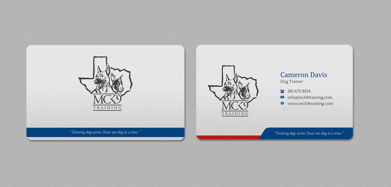 Visitenkarten-Design von INDIAN_Ashok für MC K9 Training | Design #21200705
