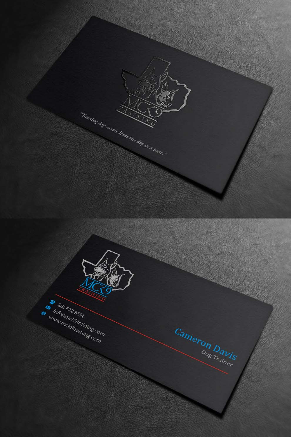 Business Card Design by INDIAN_Ashok for MC K9 Training | Design #21200889