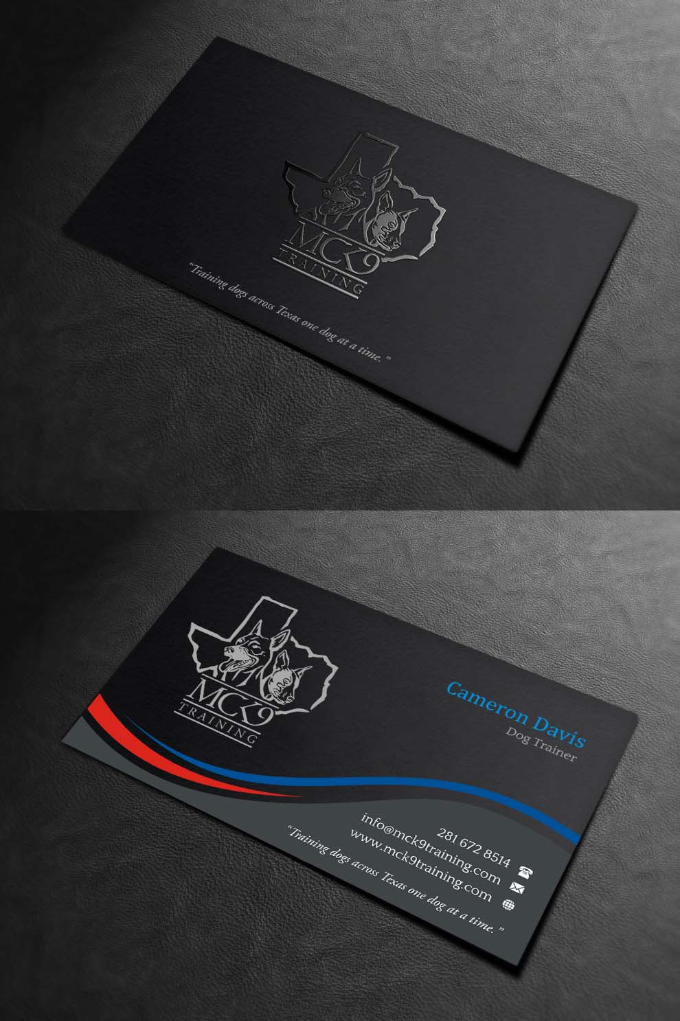 Business Card Design by INDIAN_Ashok for MC K9 Training | Design #21200891