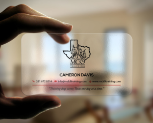 Card Design for my dog training business MC K9 Training | Visitenkarten-Design von Riz'