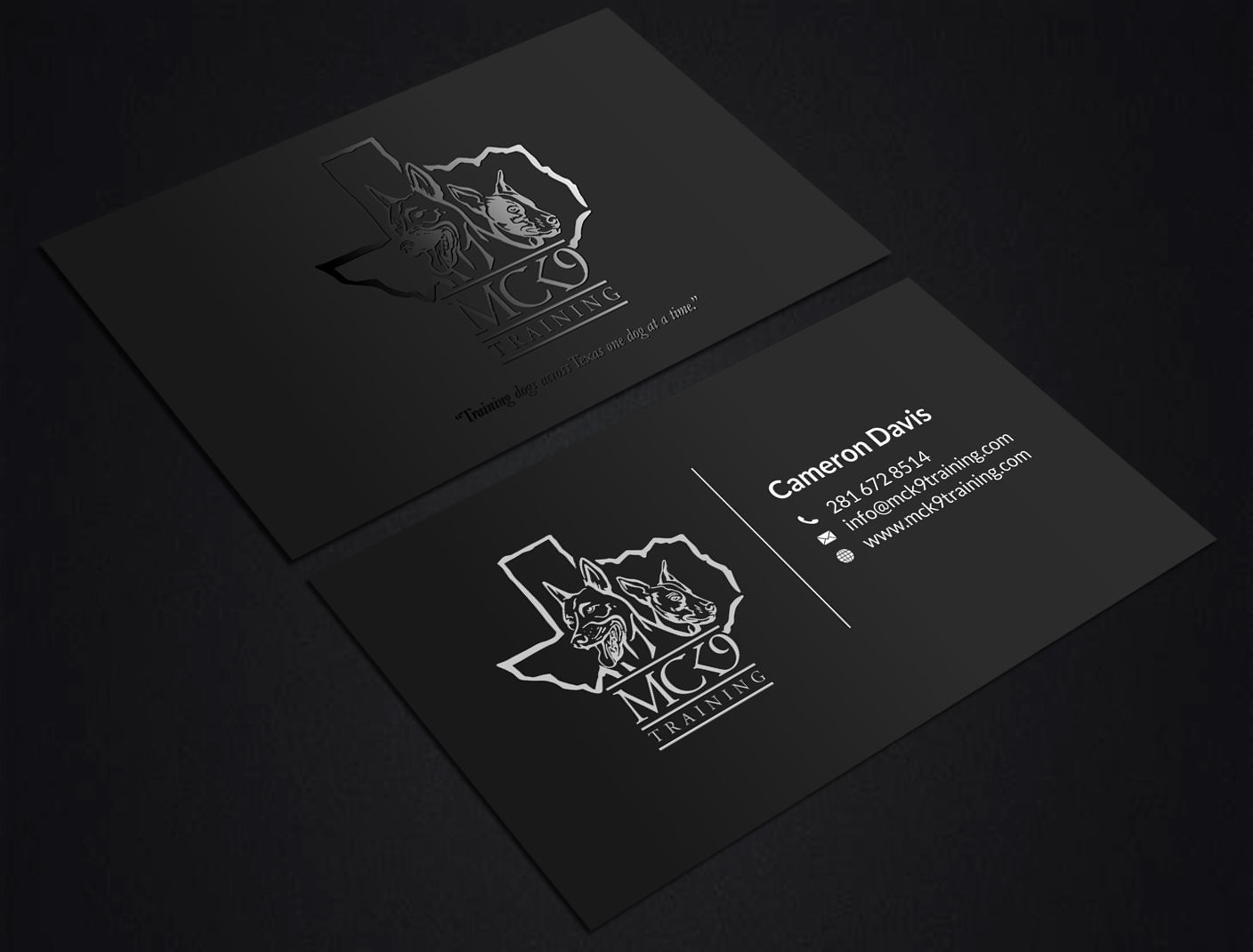 Business Card Design by SKYdesign for MC K9 Training | Design #21196669