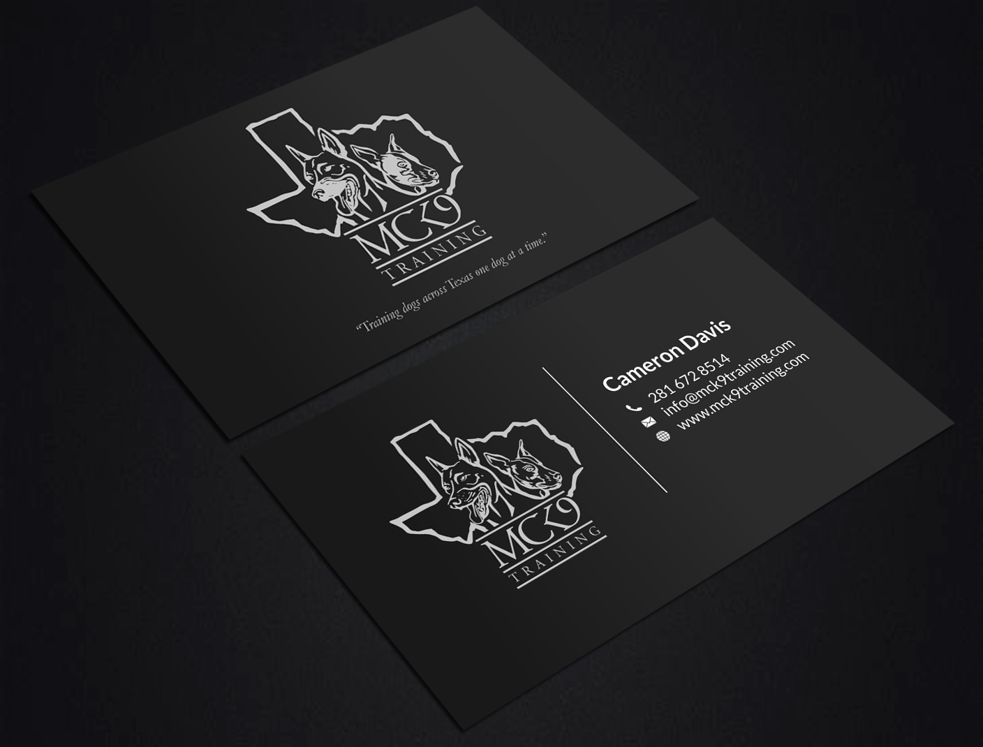 Business Card Design by SKYdesign for MC K9 Training | Design #21196672