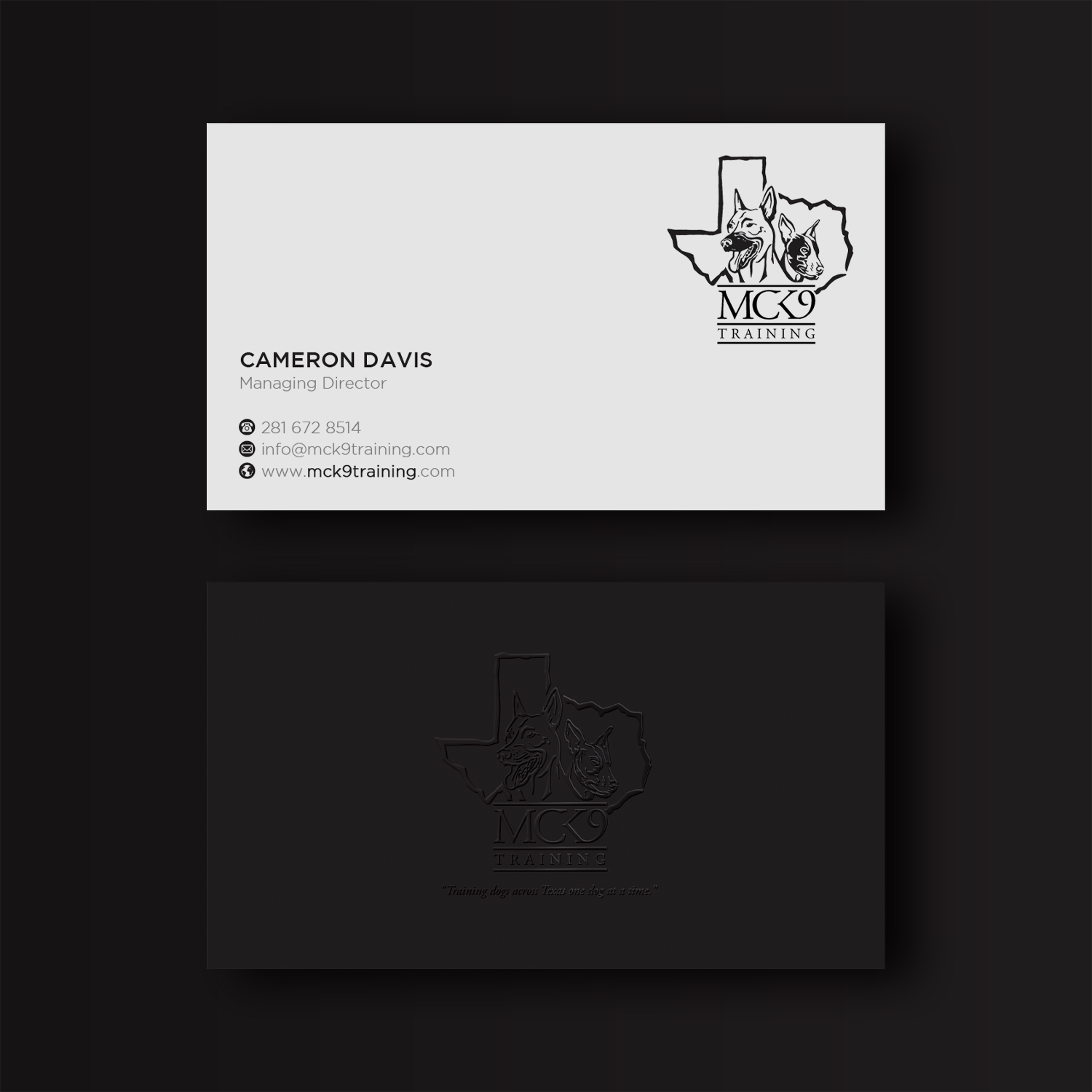 Business Card Design by WebixBD for MC K9 Training | Design #21234131