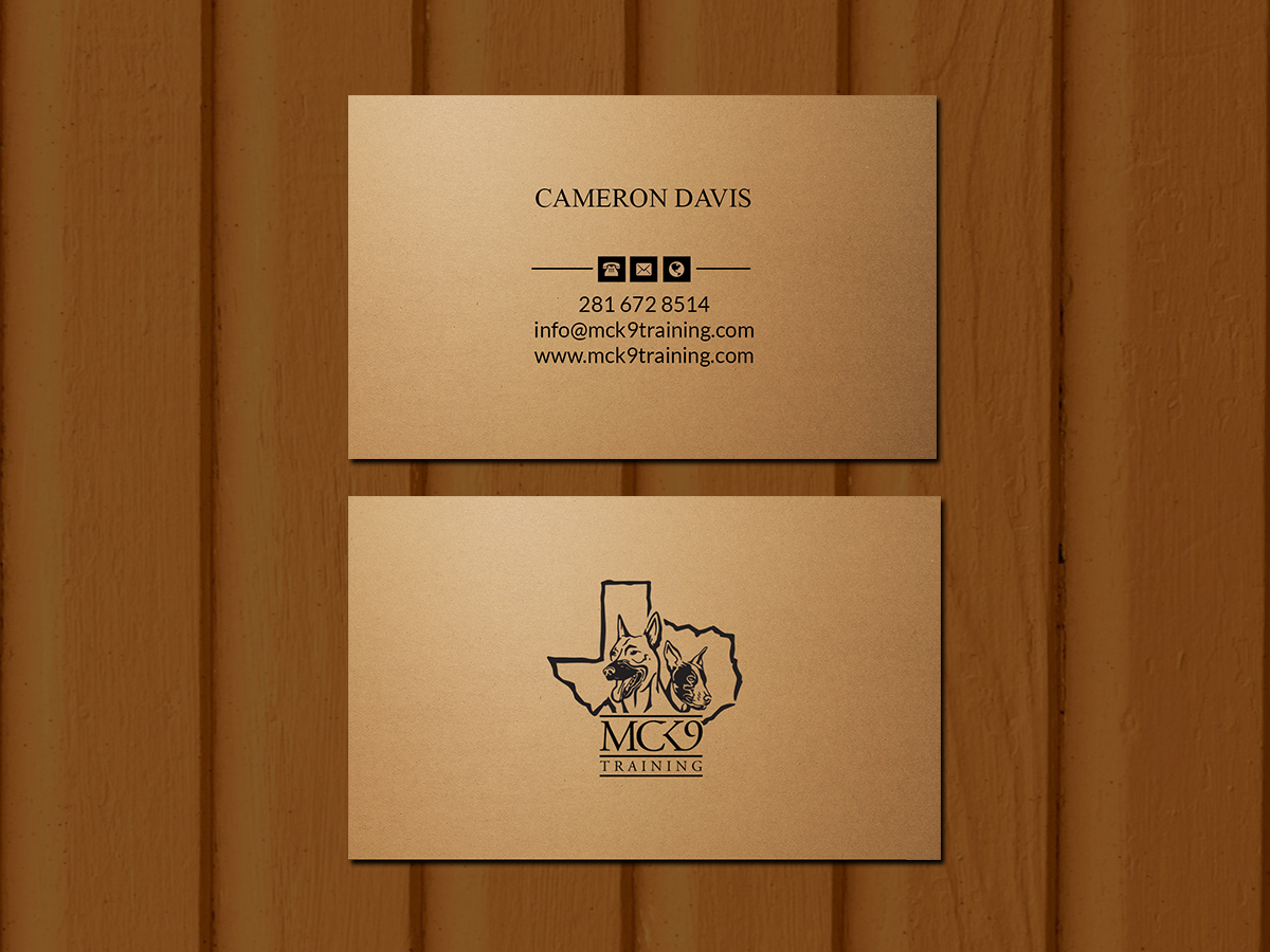 Business Card Design by Creations Box 2015 for MC K9 Training | Design #21200408