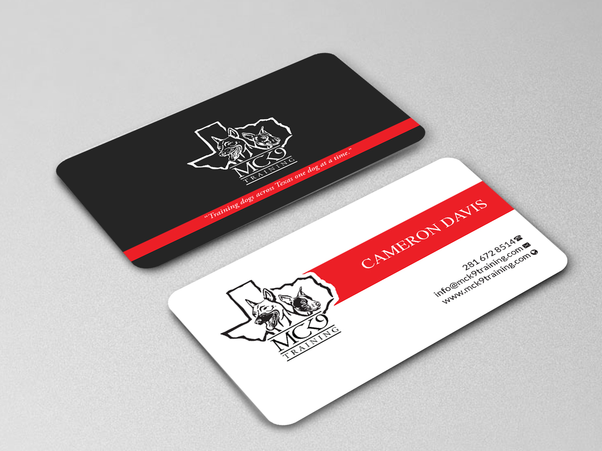 Business Card Design by Creations Box 2015 for MC K9 Training | Design #21200409