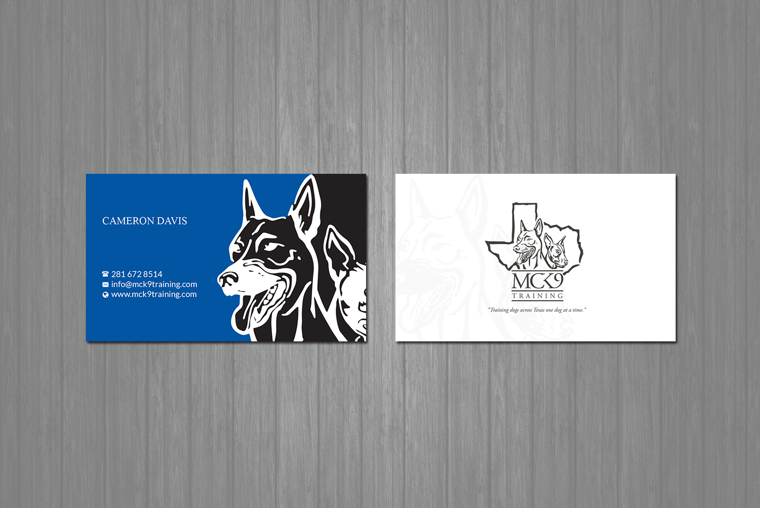 Business Card Design by Creations Box 2015 for MC K9 Training | Design #21203470