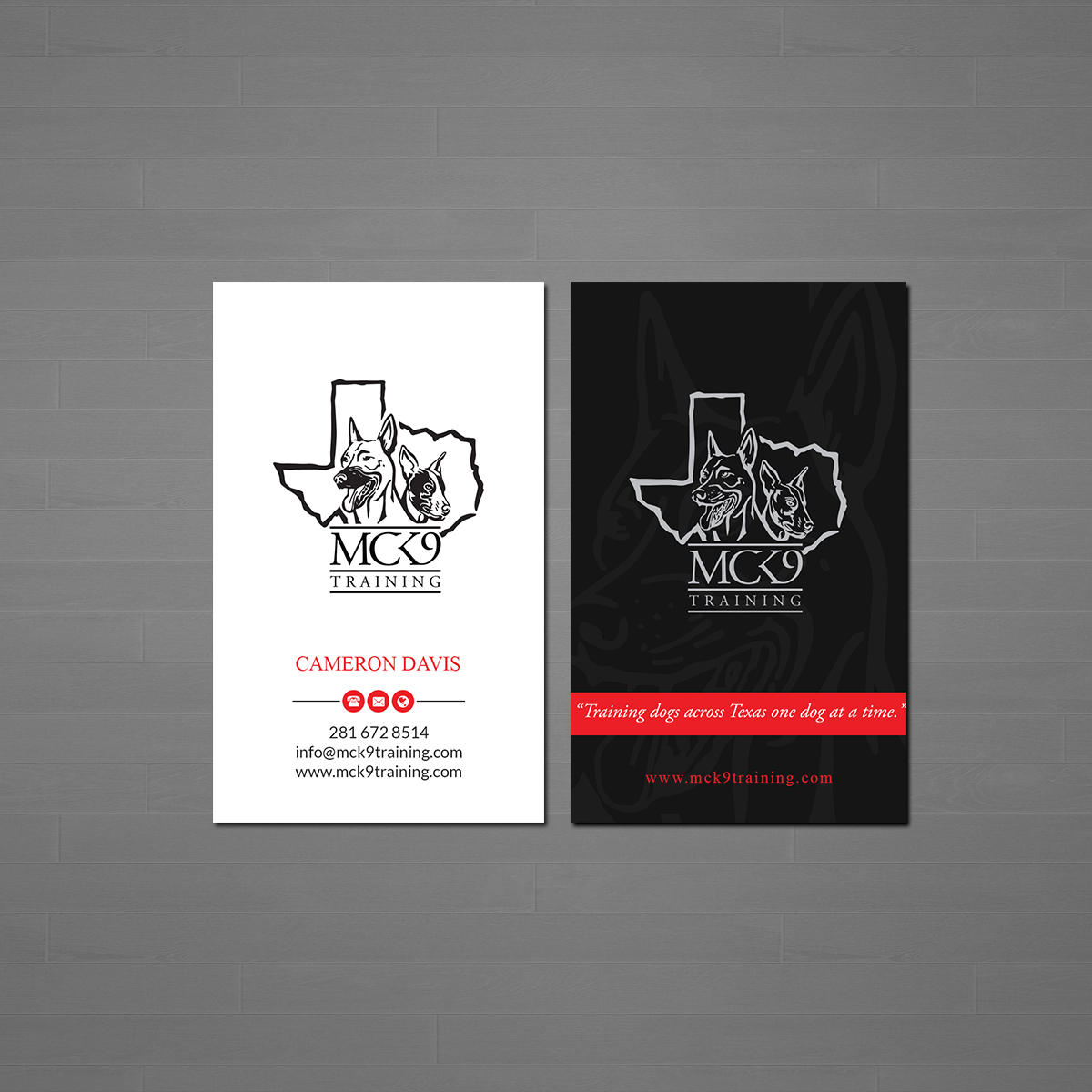 Business Card Design by Creations Box 2015 for MC K9 Training | Design #21203530