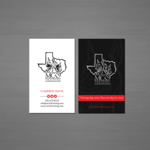 Business Card Design by Creations Box 2015 for MC K9 Training | Design: #21203530
