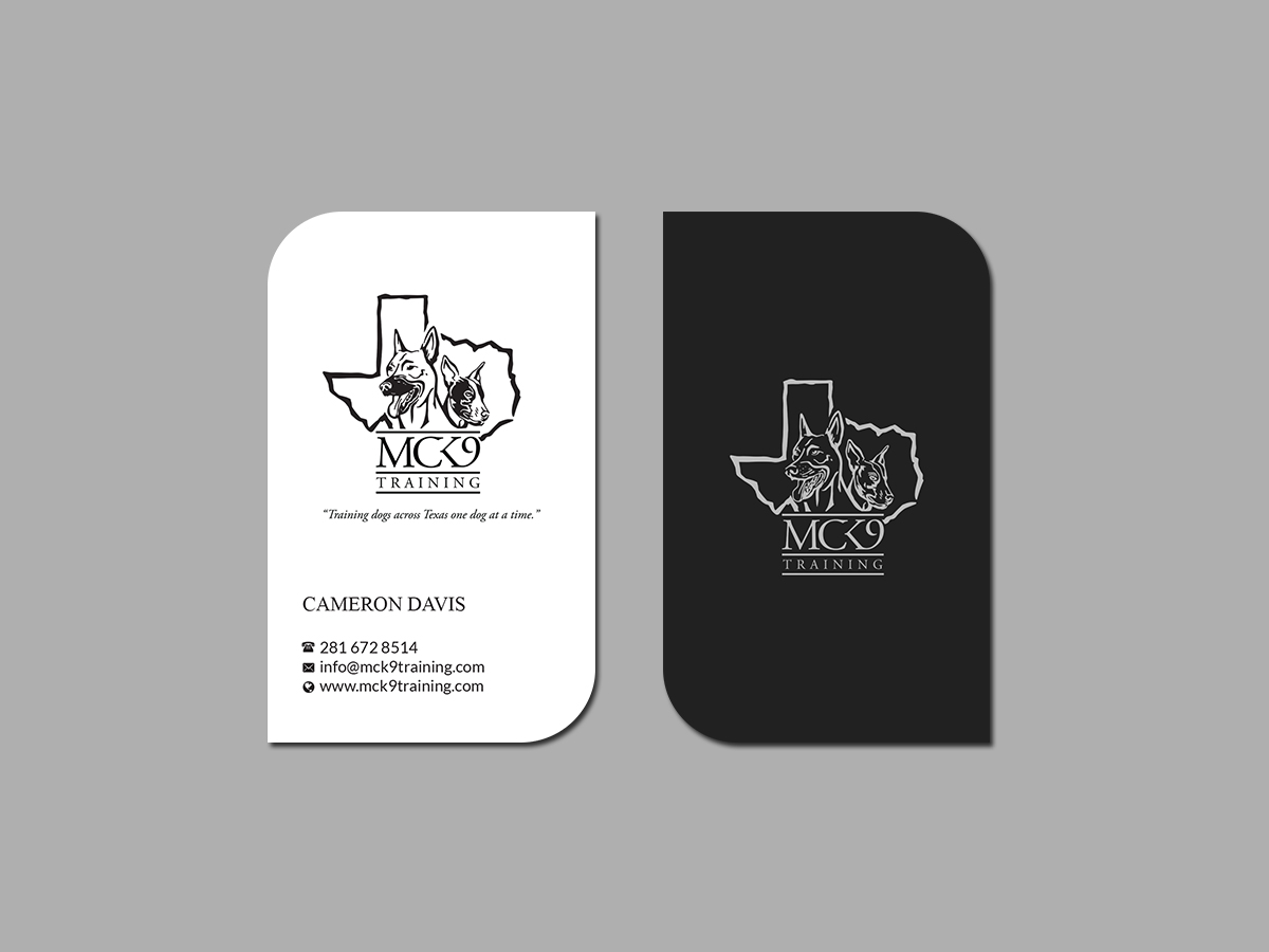 Business Card Design by Creations Box 2015 for MC K9 Training | Design #21203542