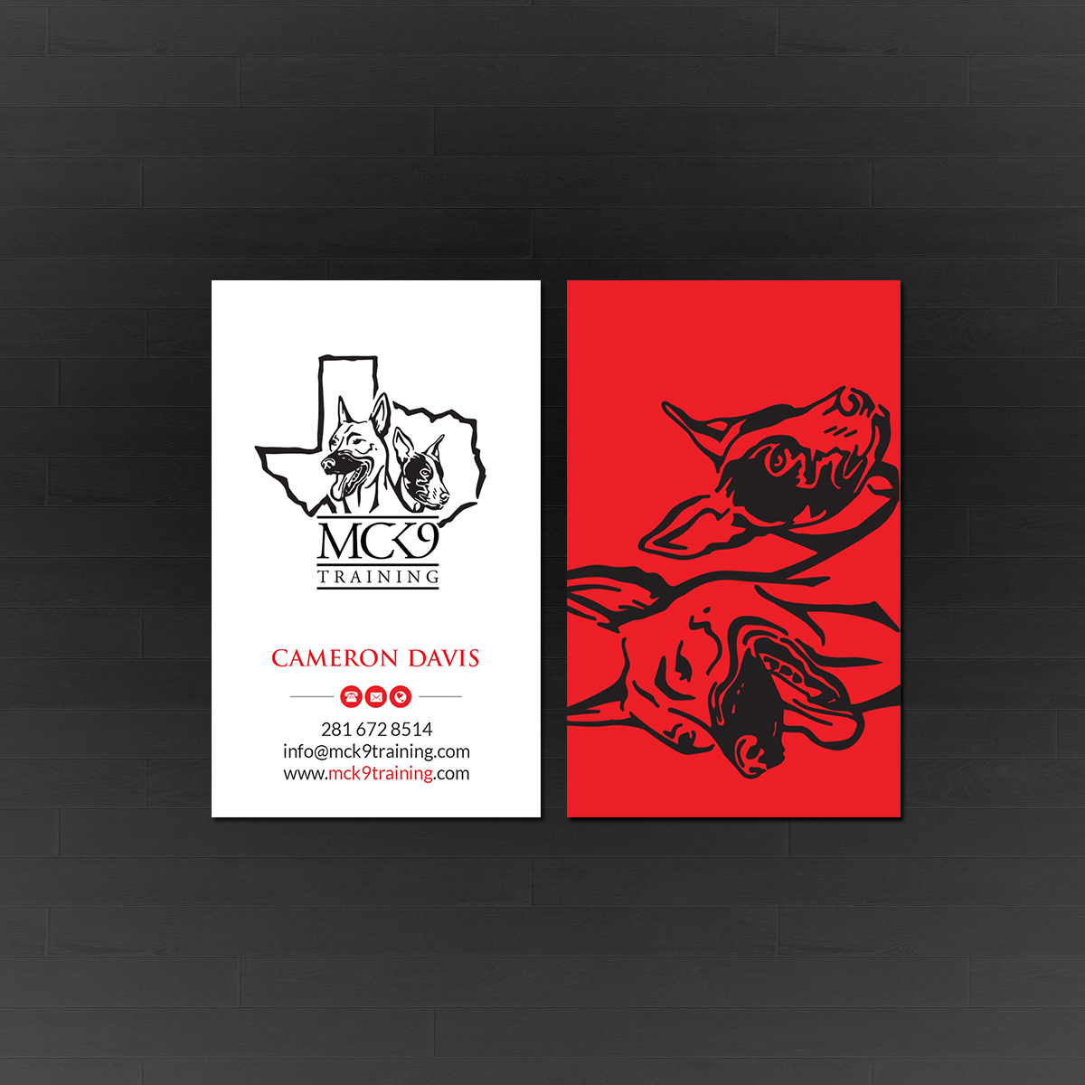 Business Card Design by Creations Box 2015 for MC K9 Training | Design #21207511