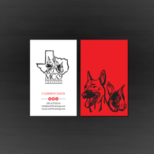 Business Card Design by Creations Box 2015 for MC K9 Training | Design: #21210676
