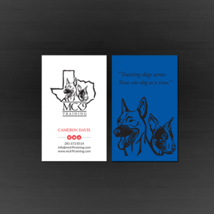 Business Card Design by Creations Box 2015 for MC K9 Training | Design: #21213411