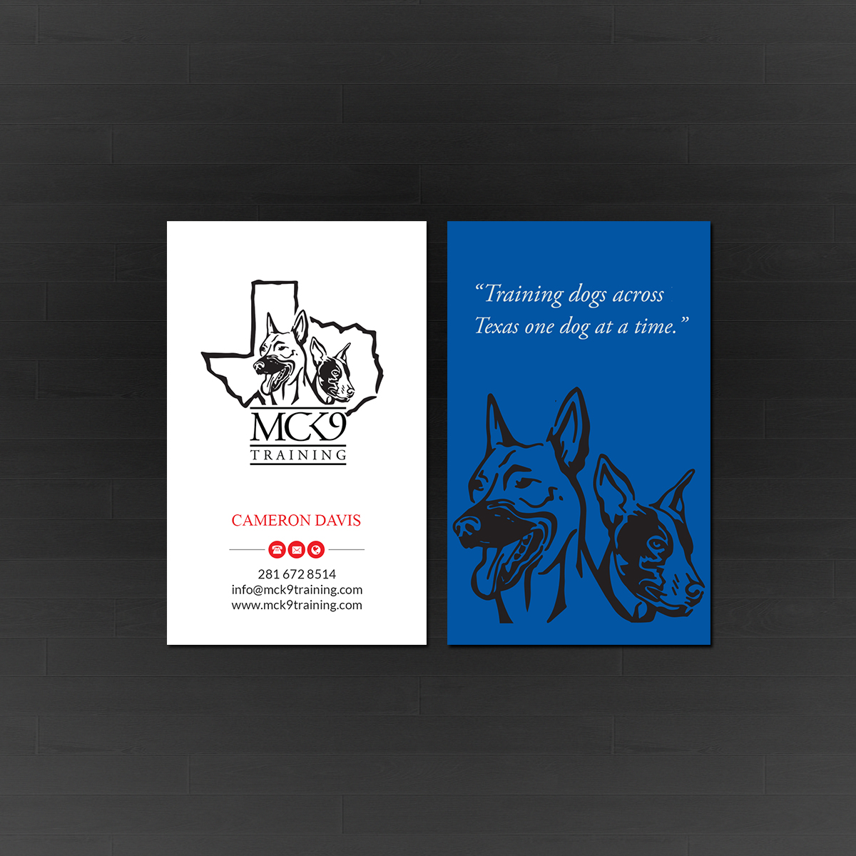 Business Card Design by Creations Box 2015 for MC K9 Training | Design #21213412