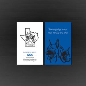 Business Card Design by Creations Box 2015 for MC K9 Training | Design: #21213820