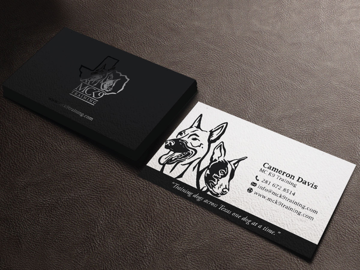 Business Card Design by LAXMI DESIGNHUB for MC K9 Training | Design #21202514