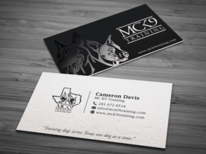 Business Card Design by LAXMI DESIGNHUB for MC K9 Training | Design: #21202515