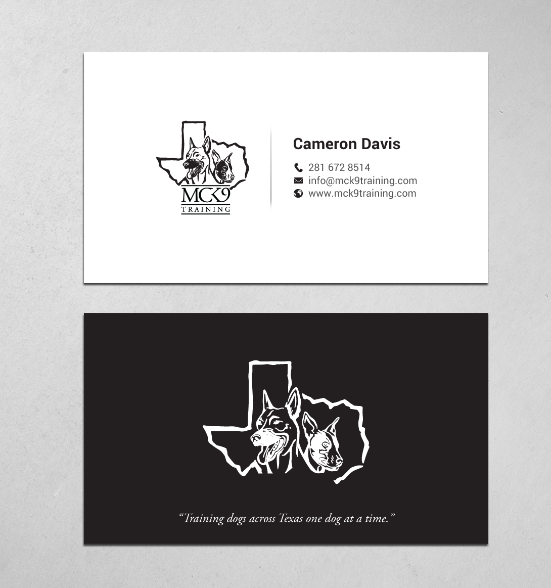 Business Card Design by chandrayaan.creative for MC K9 Training | Design #21199016