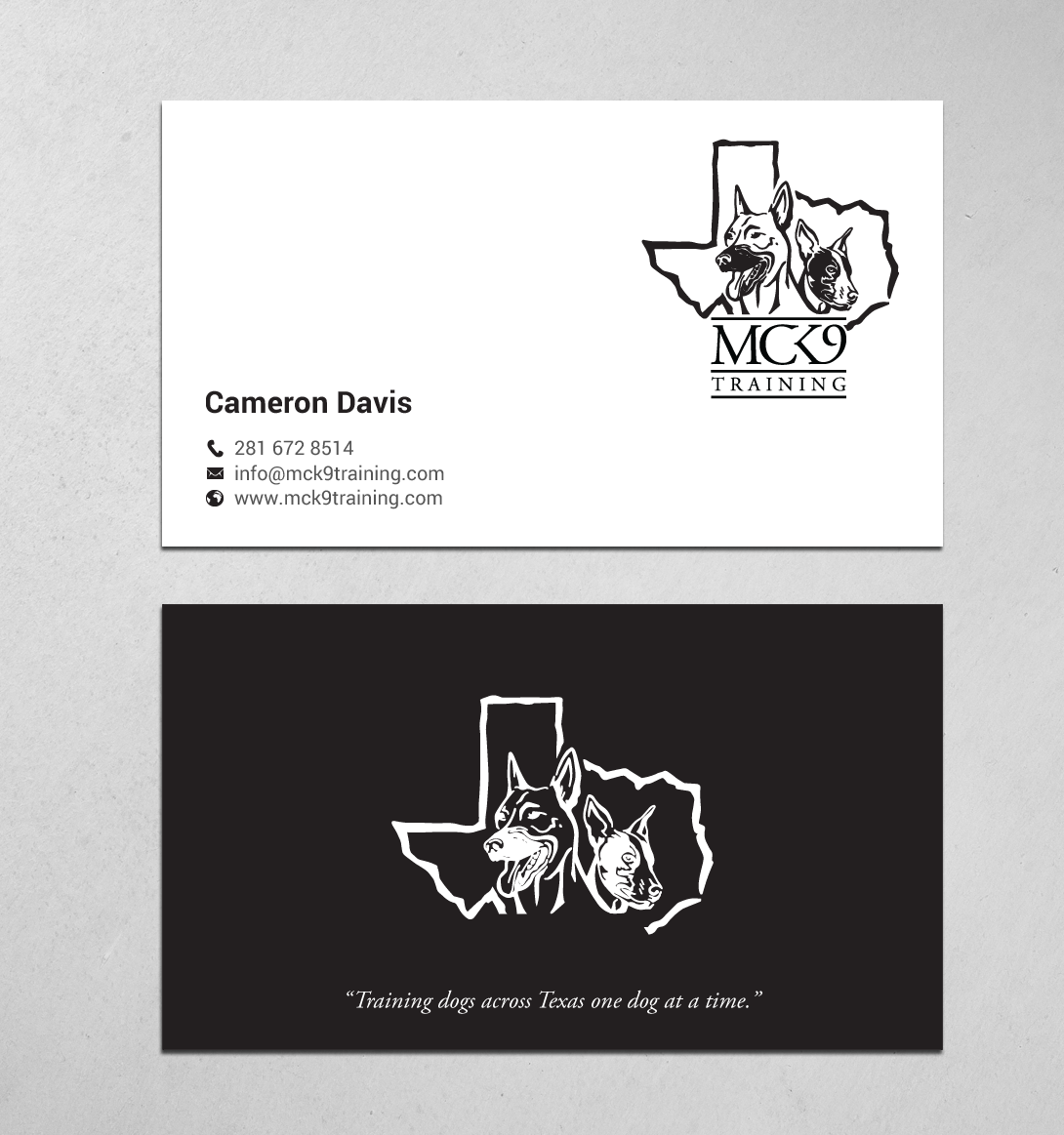 Business Card Design by chandrayaan.creative for MC K9 Training | Design #21199017