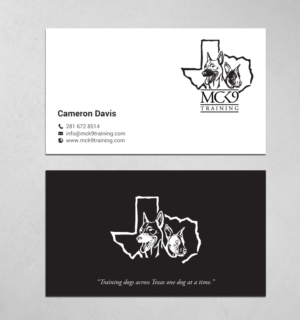 Business Card Design by chandrayaan.creative for MC K9 Training | Design: #21199017