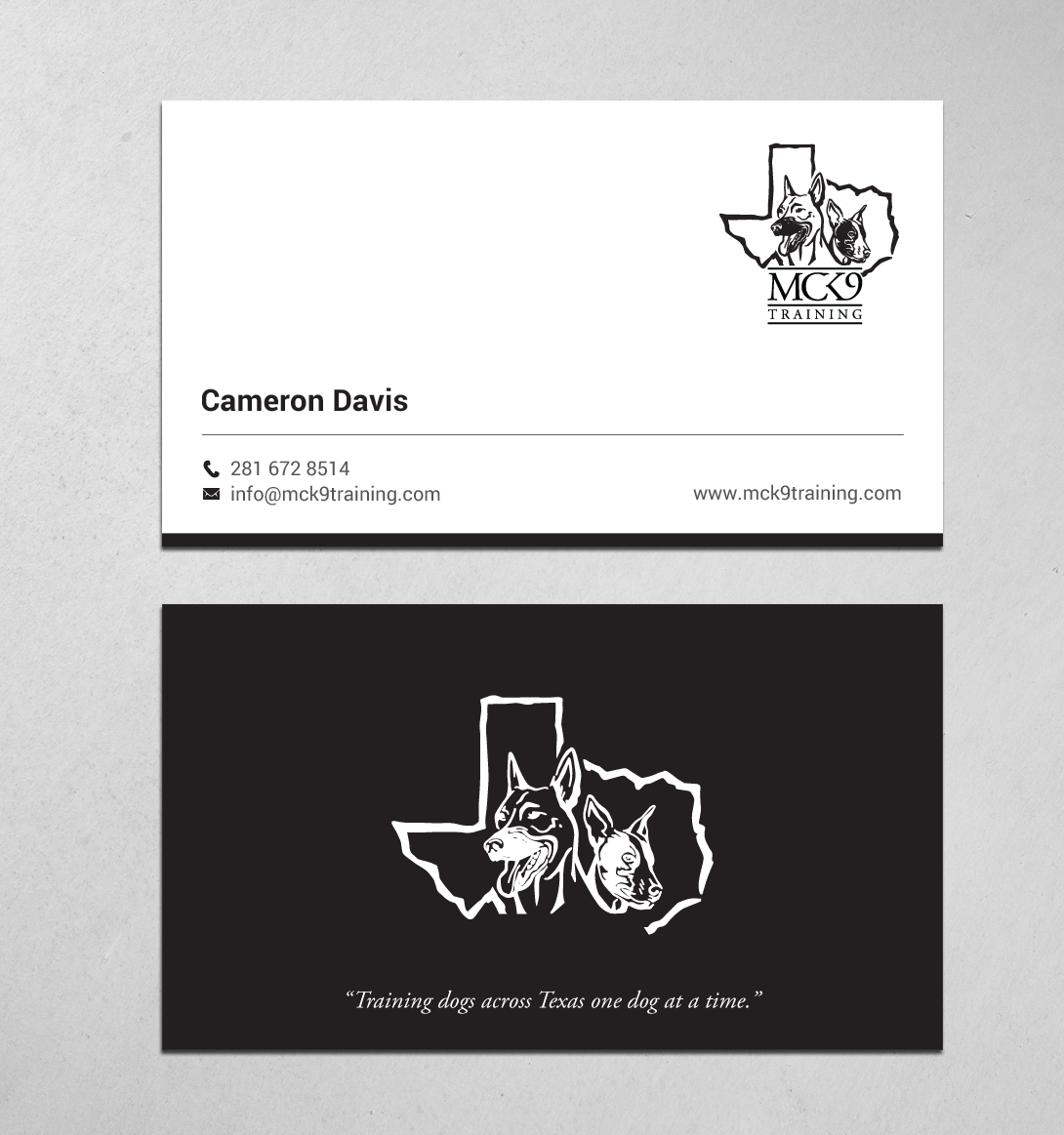Business Card Design by chandrayaan.creative for MC K9 Training | Design #21199018