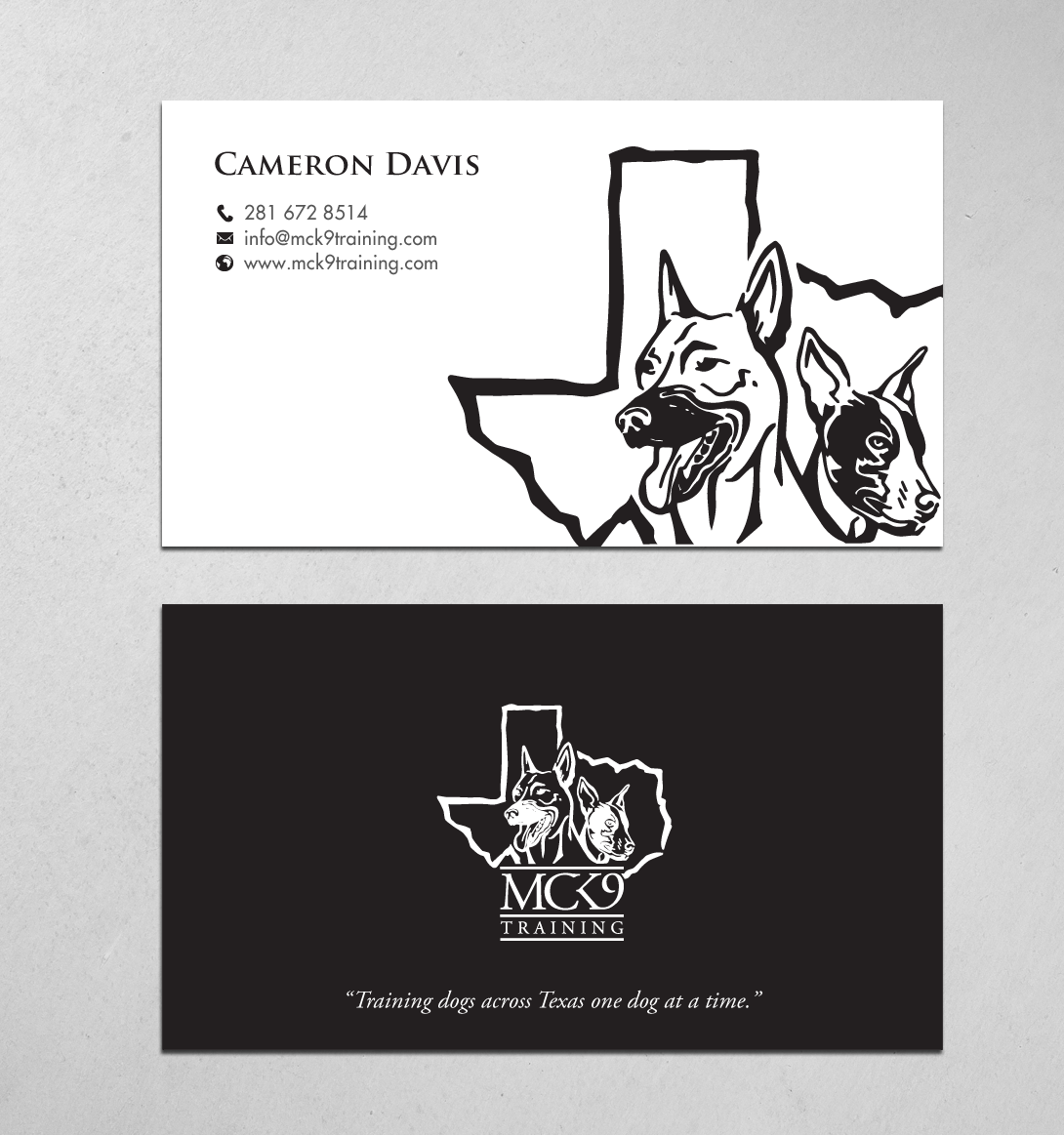 Business Card Design by chandrayaan.creative for MC K9 Training | Design #21199019