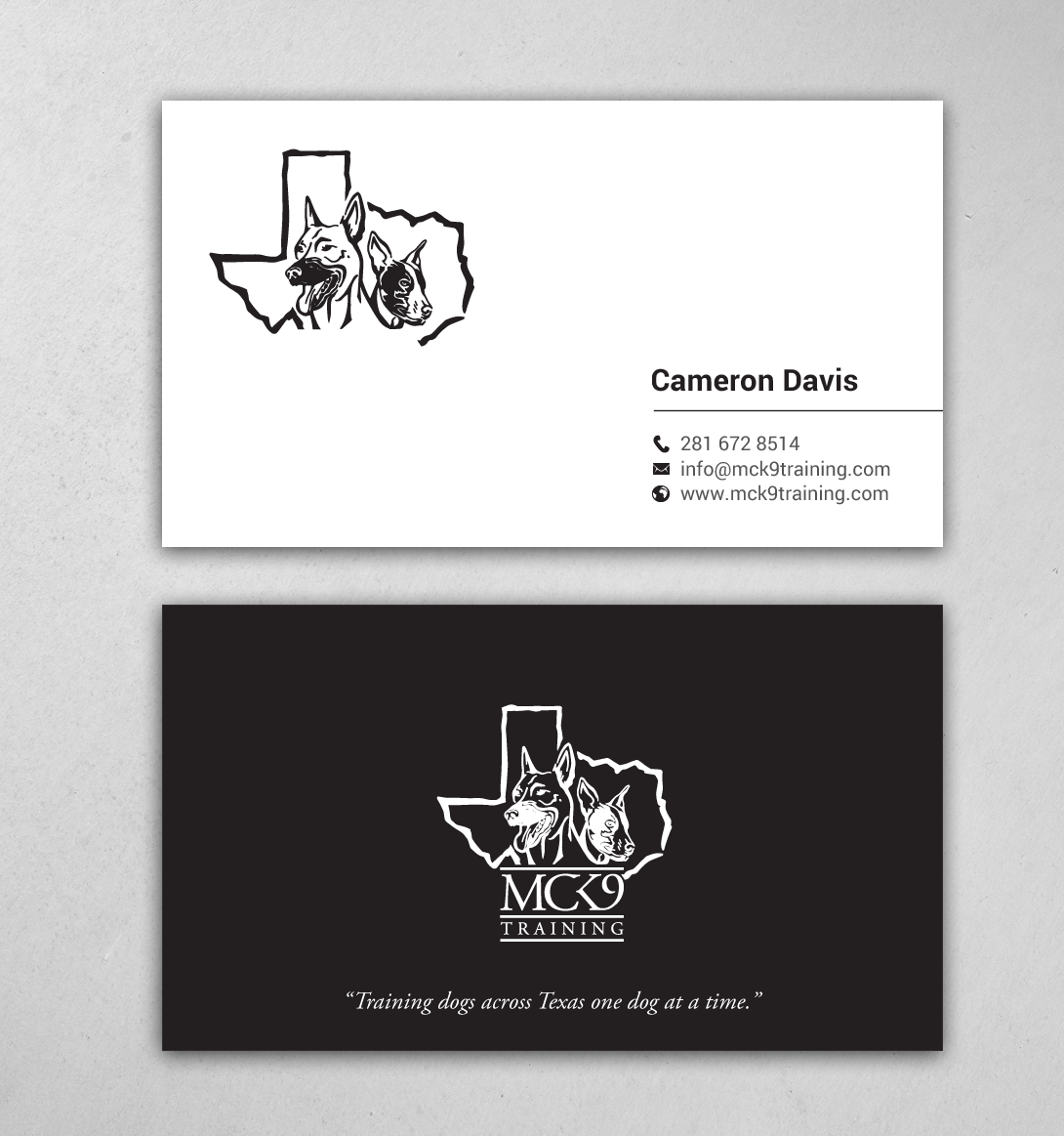 Business Card Design by chandrayaan.creative for MC K9 Training | Design #21199021