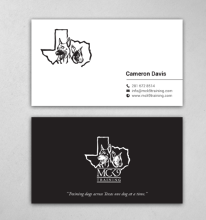 Business Card Design by chandrayaan.creative for MC K9 Training | Design: #21199021