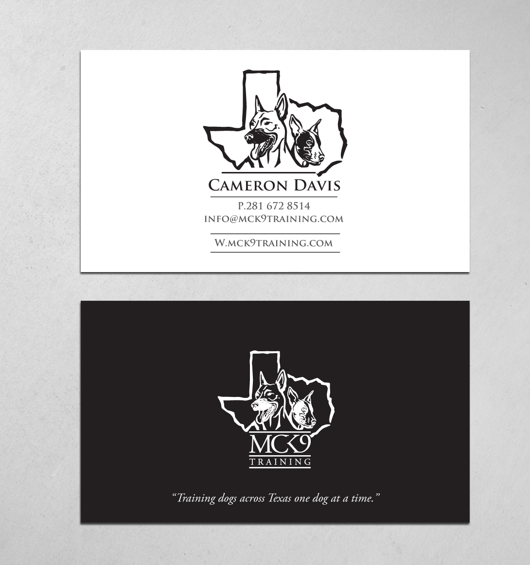 Business Card Design by chandrayaan.creative for MC K9 Training | Design #21199023
