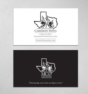 Business Card Design by chandrayaan.creative for MC K9 Training | Design: #21199023