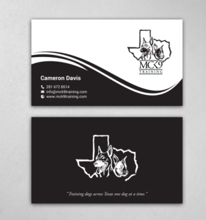 Business Card Design by chandrayaan.creative for MC K9 Training | Design: #21199025
