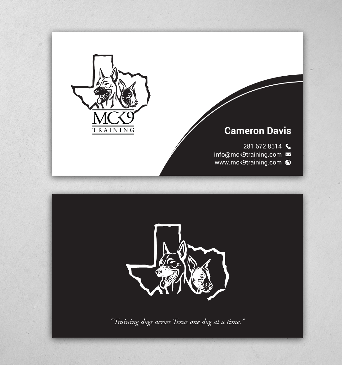 Business Card Design by chandrayaan.creative for MC K9 Training | Design #21199029