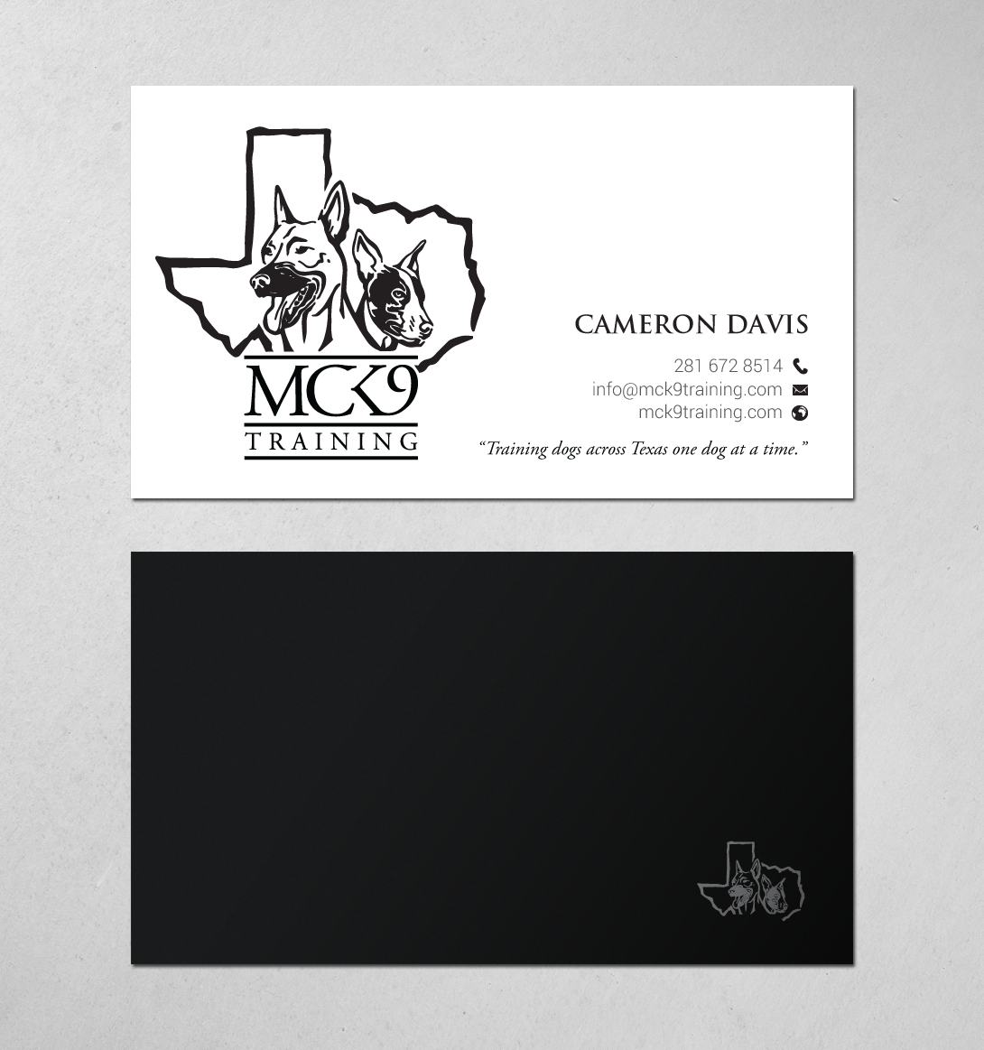 Business Card Design by chandrayaan.creative for MC K9 Training | Design #21199031