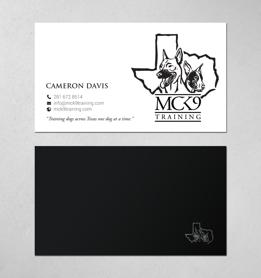Business Card Design by chandrayaan.creative for MC K9 Training | Design #21199032