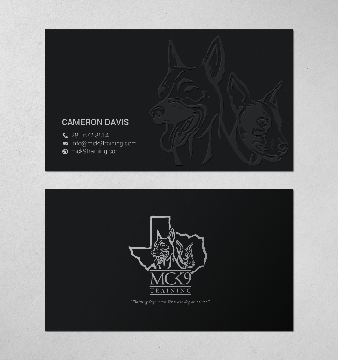 Business Card Design by chandrayaan.creative for MC K9 Training | Design #21199033