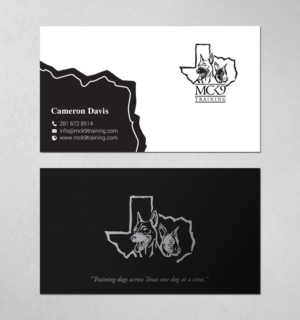 Business Card Design by chandrayaan.creative for MC K9 Training | Design: #21199034