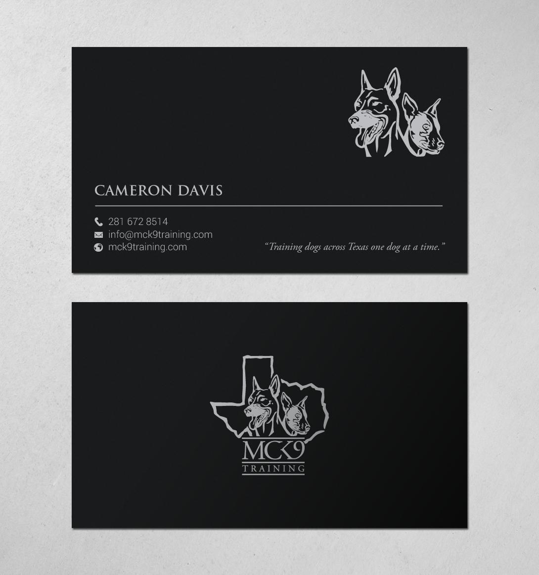 Business Card Design by chandrayaan.creative for MC K9 Training | Design #21199035