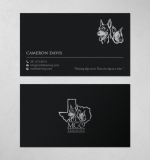 Business Card Design by chandrayaan.creative for MC K9 Training | Design: #21199035