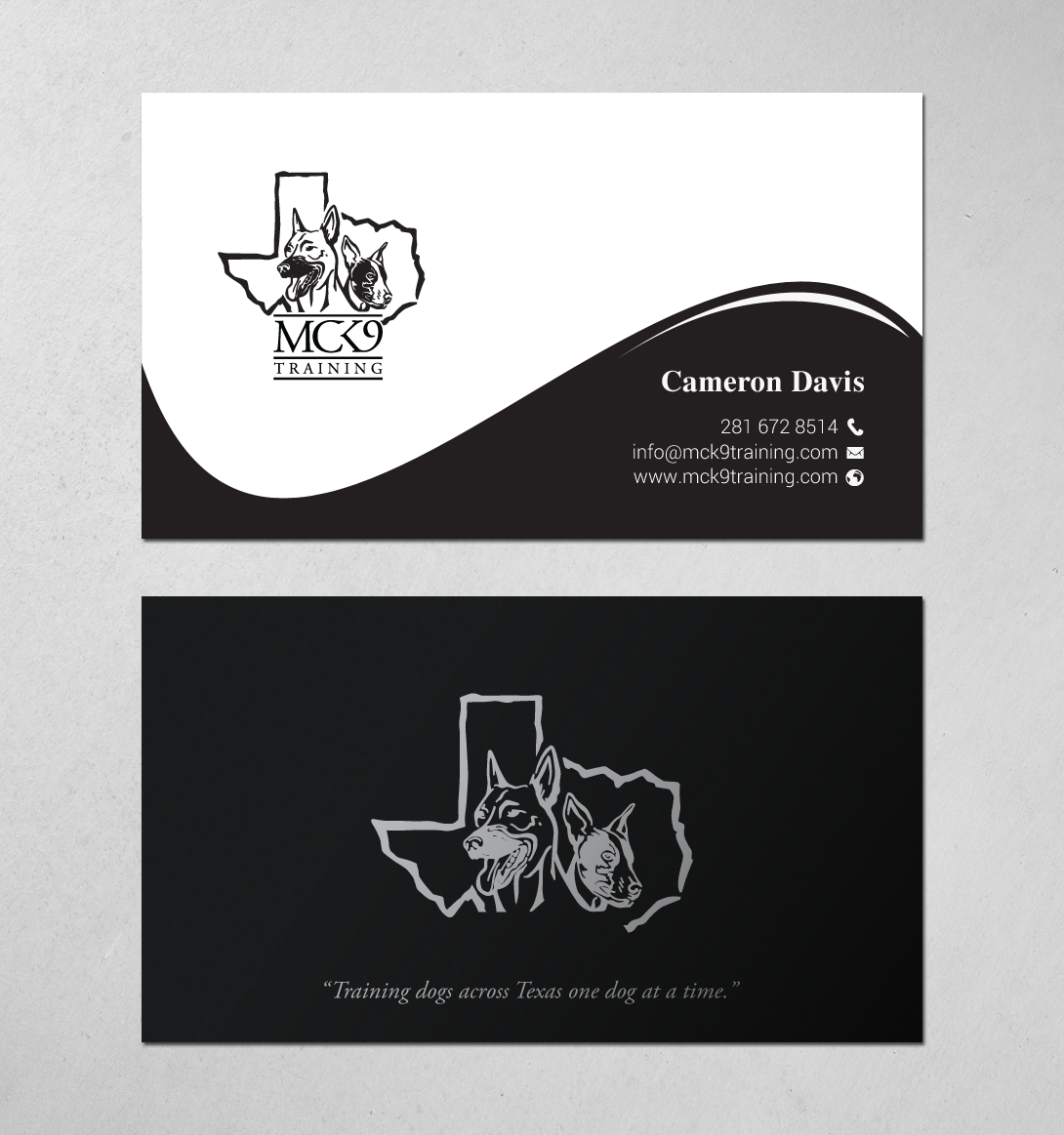 Business Card Design by chandrayaan.creative for MC K9 Training | Design #21199036