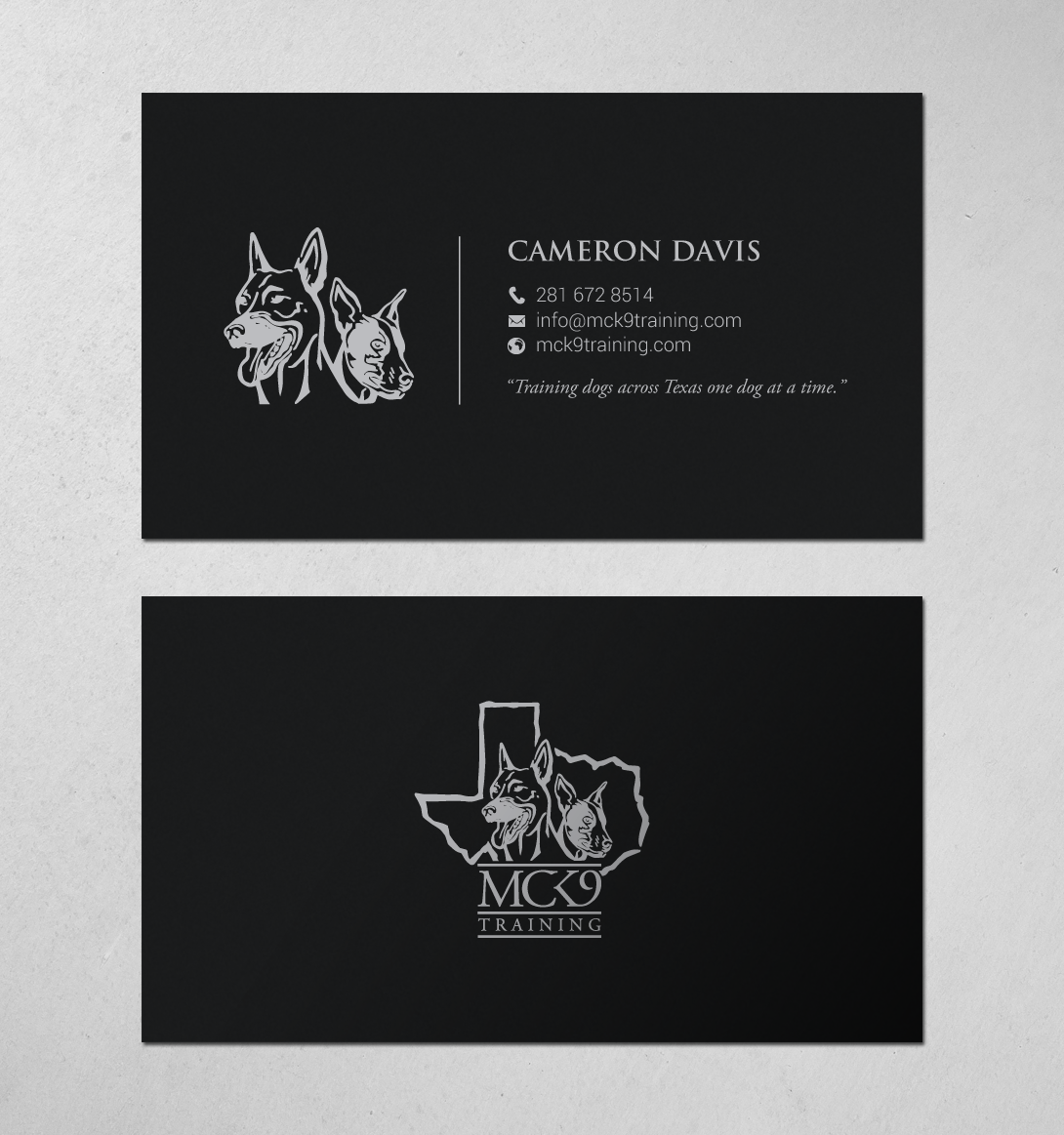 Business Card Design by chandrayaan.creative for MC K9 Training | Design #21199037