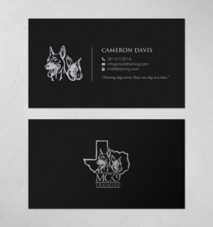 Business Card Design by chandrayaan.creative for MC K9 Training | Design: #21199037
