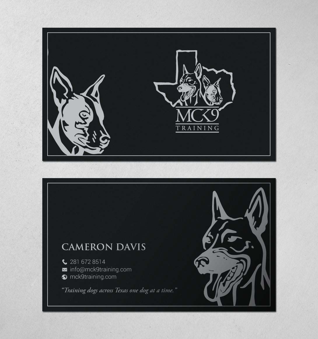 Business Card Design by chandrayaan.creative for MC K9 Training | Design #21199039
