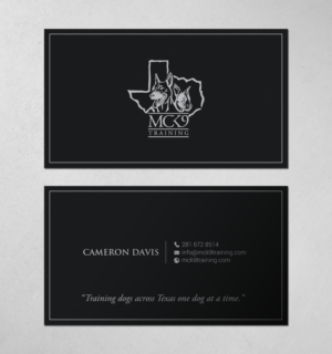 Business Card Design by chandrayaan.creative for MC K9 Training | Design: #21199040