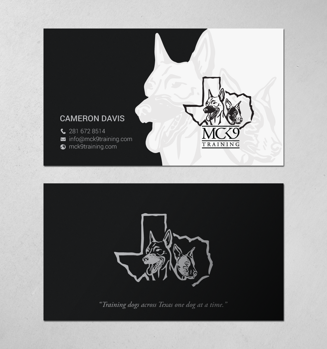 Business Card Design by chandrayaan.creative for MC K9 Training | Design #21199041