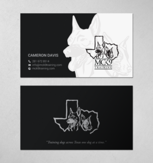 Business Card Design by chandrayaan.creative for MC K9 Training | Design: #21199041
