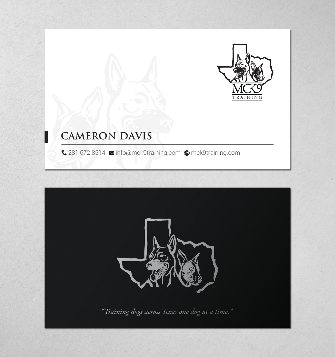 Business Card Design by chandrayaan.creative for MC K9 Training | Design #21199590