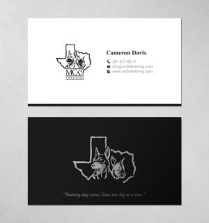 Business Card Design by chandrayaan.creative for MC K9 Training | Design: #21199591
