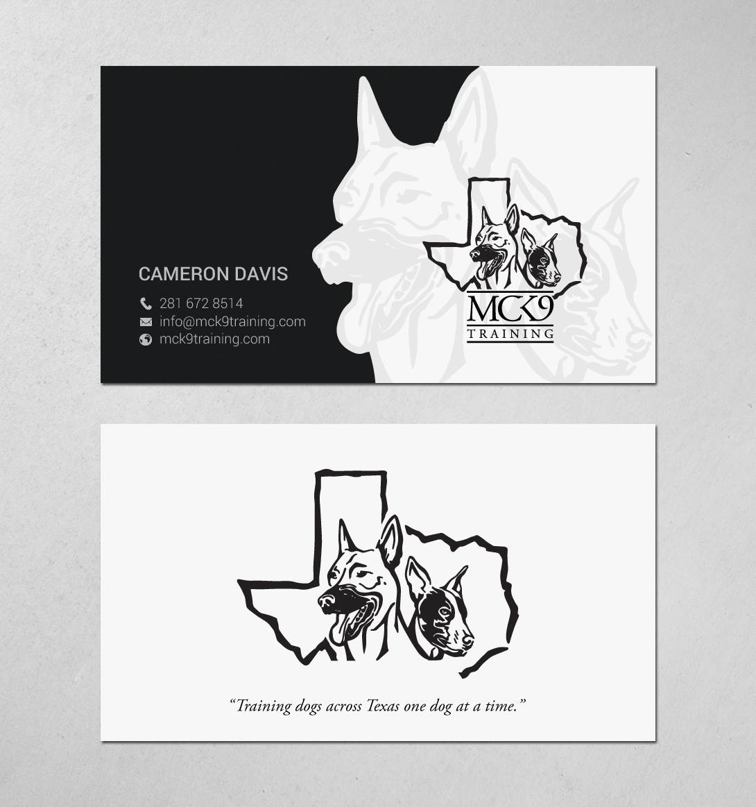 Business Card Design by chandrayaan.creative for MC K9 Training | Design #21208375