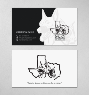 Business Card Design by chandrayaan.creative for MC K9 Training | Design: #21208375